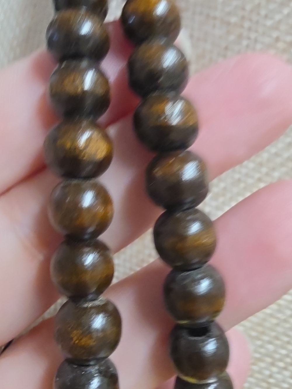 Chunky Vintage Coconut Shell & Yellow Disc Layered Statement Necklace - Picture 3 of 5